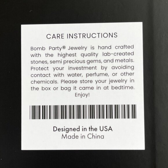 Bomb Party Gorgeous NEW Aquamarine Ice Crystal Sz7 with Pave Rhinestones - Picture 5 of 5